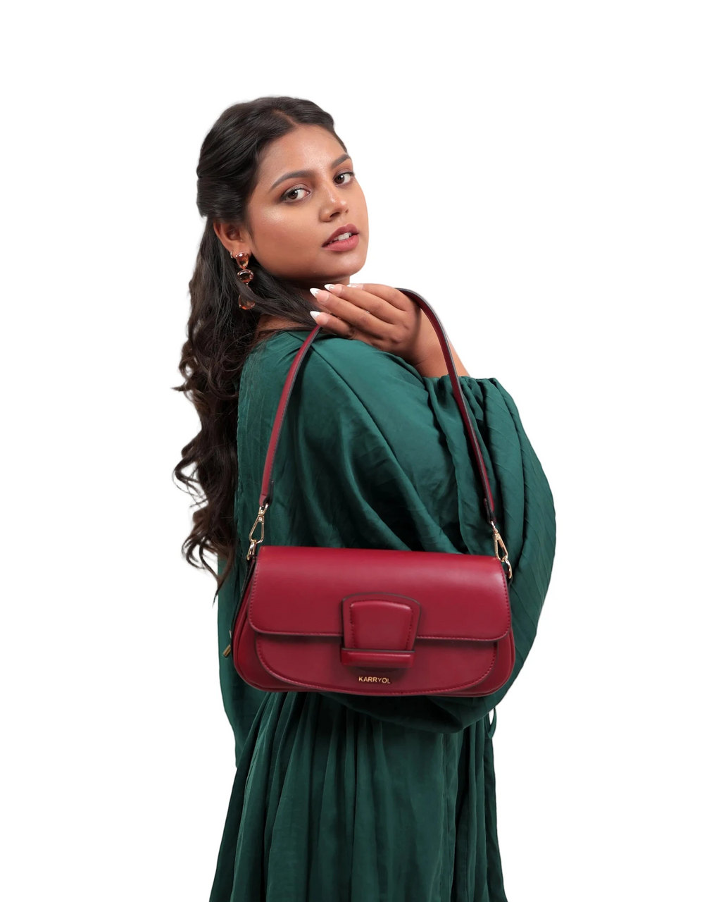 Emelie Baguette bag & Crossbody bag - Wine