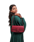 Emelie Baguette bag & Crossbody bag - Wine
