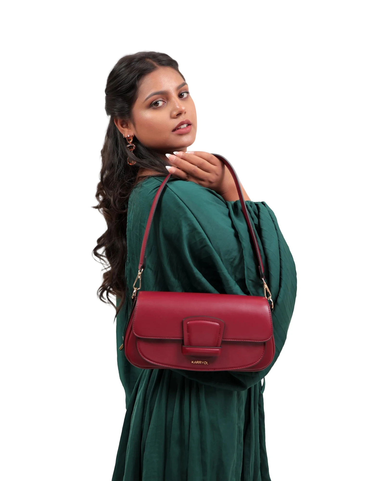 Emelie Baguette bag & Crossbody bag - Wine