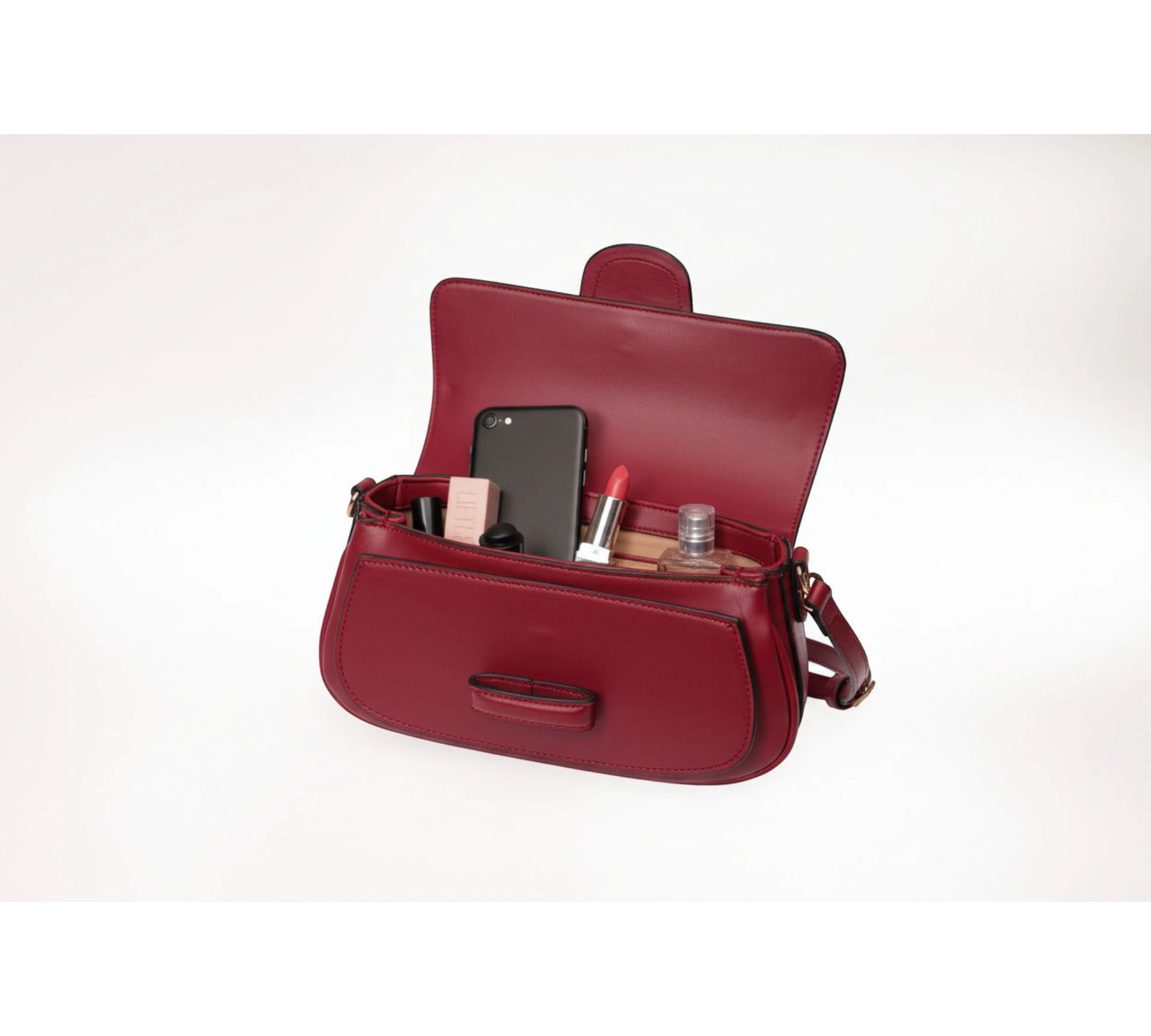 Emelie Baguette bag & Crossbody bag - Wine