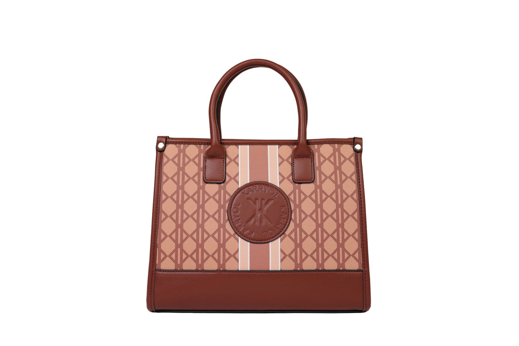 Camilla Top Handle Bag with monogram print 1