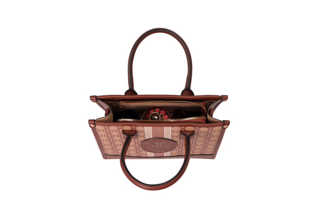 Camilla Top Handle Bag with monogram print 5