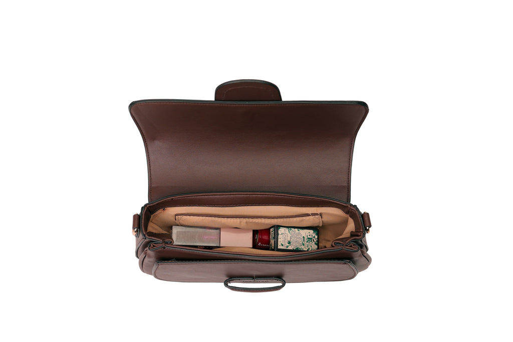 Emelie Baguette bag & Crossbody bag - Chocolate