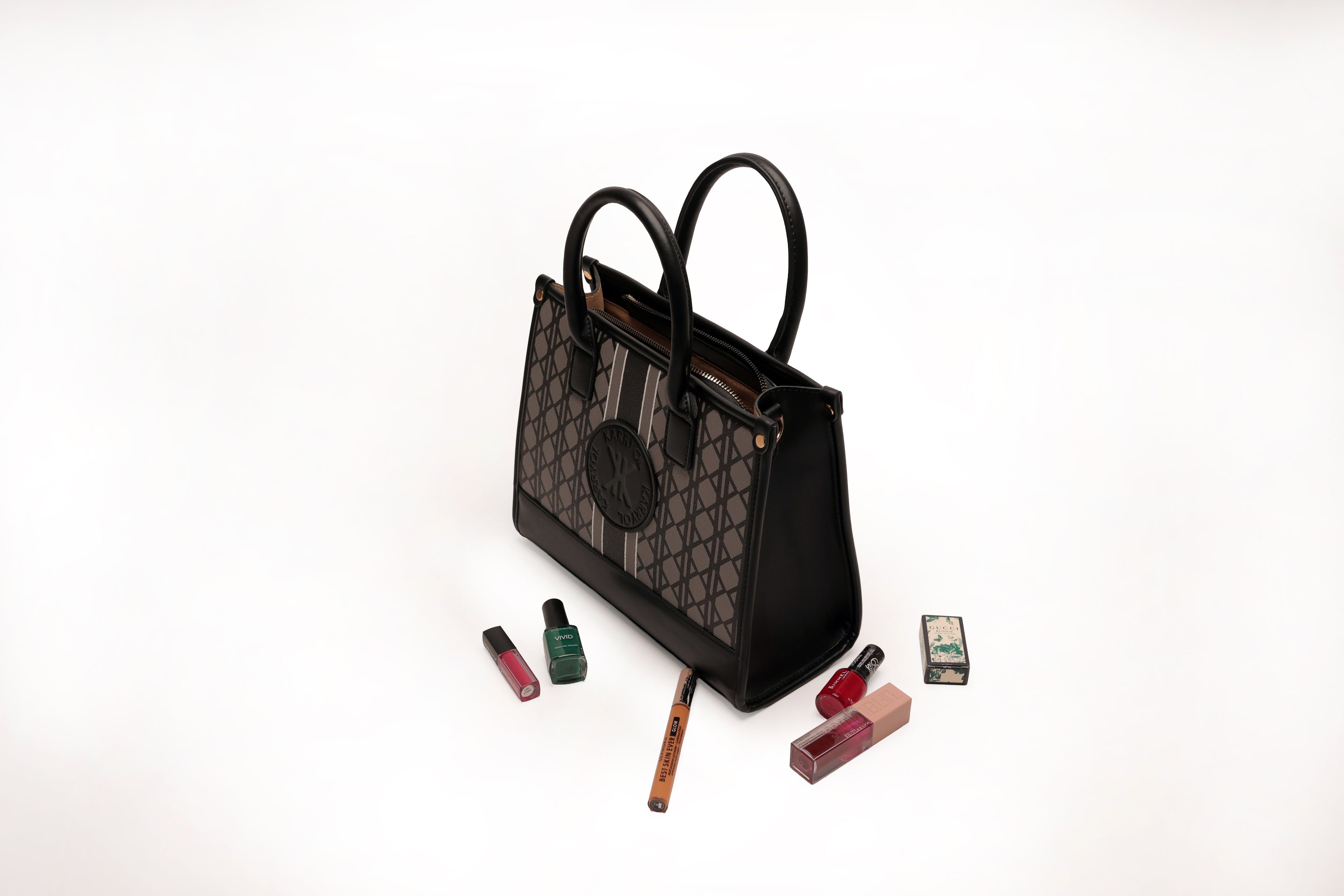 Camilla Top Handle Bag with monogram 5