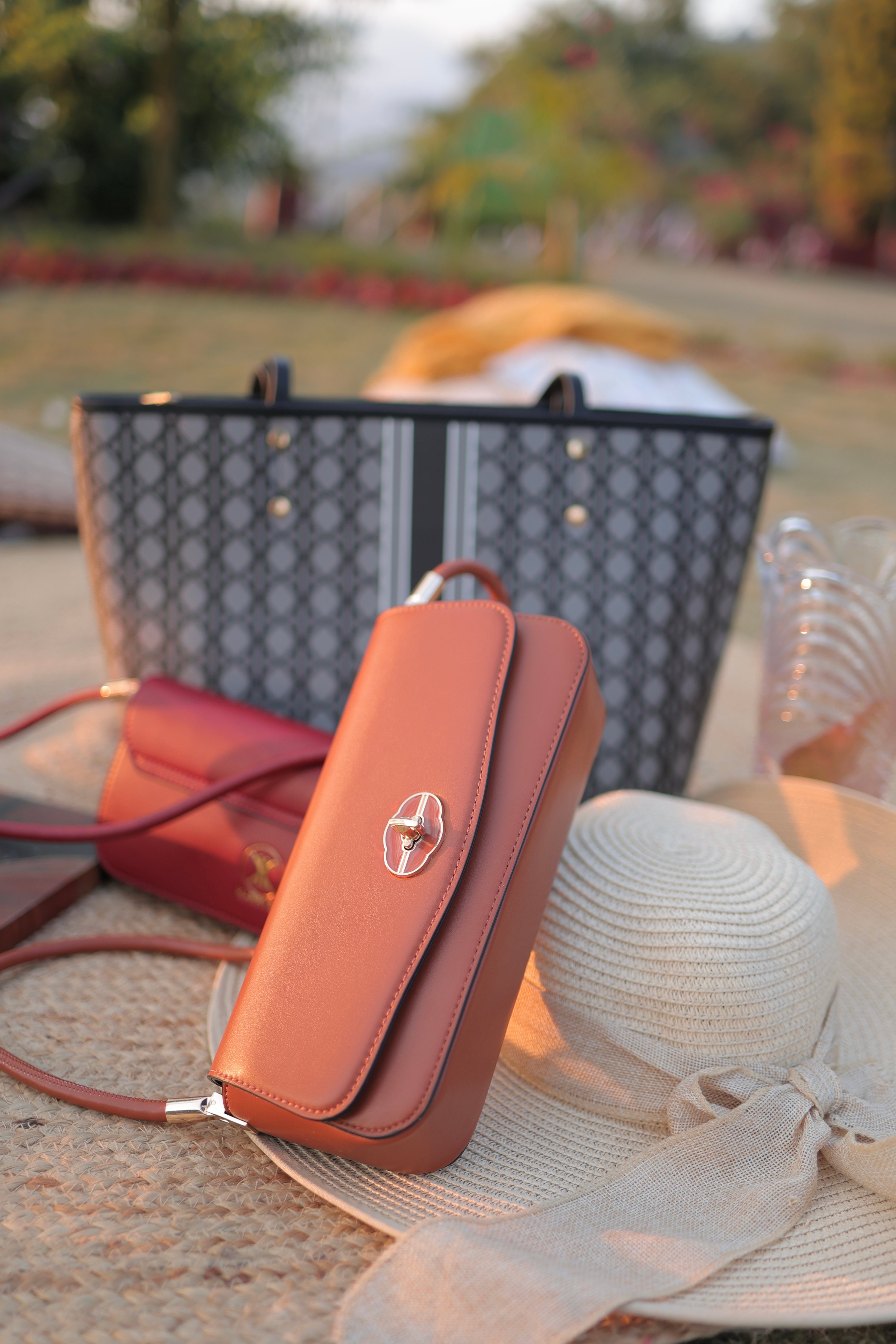 Mindi Baguette Bag - Tan