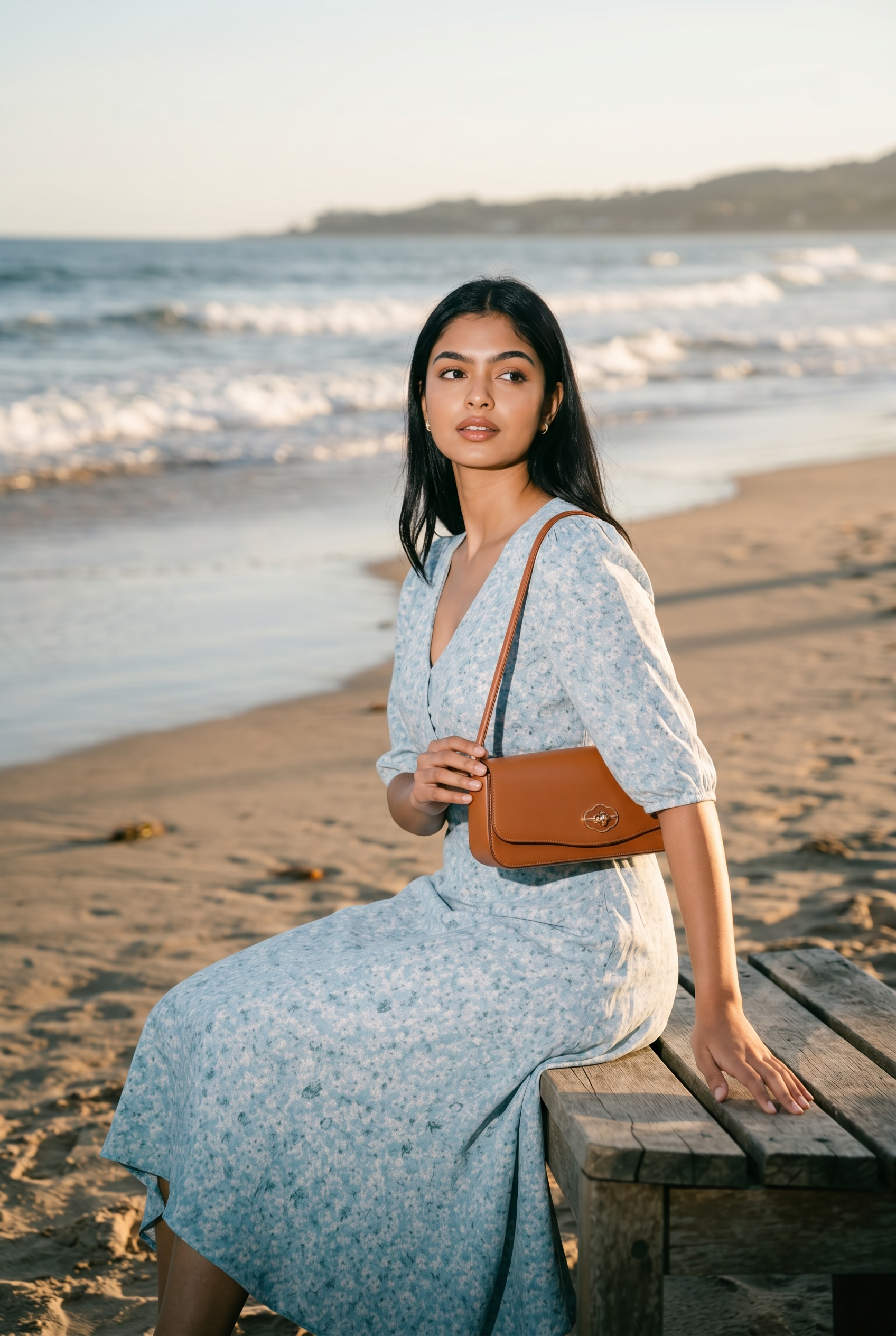Mindi Baguette Bag - Tan