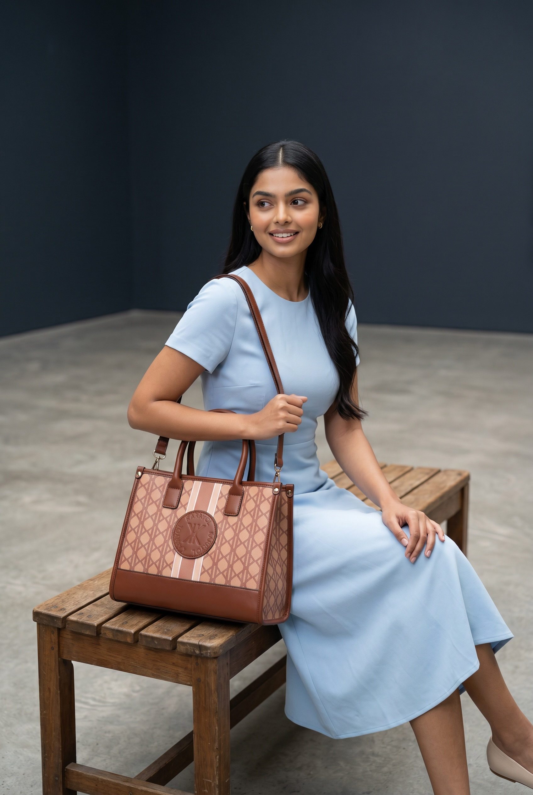 Camilla Top Handle Bag - Brown 2