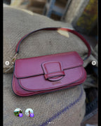 Emelie Baguette bag & Crossbody bag - Wine