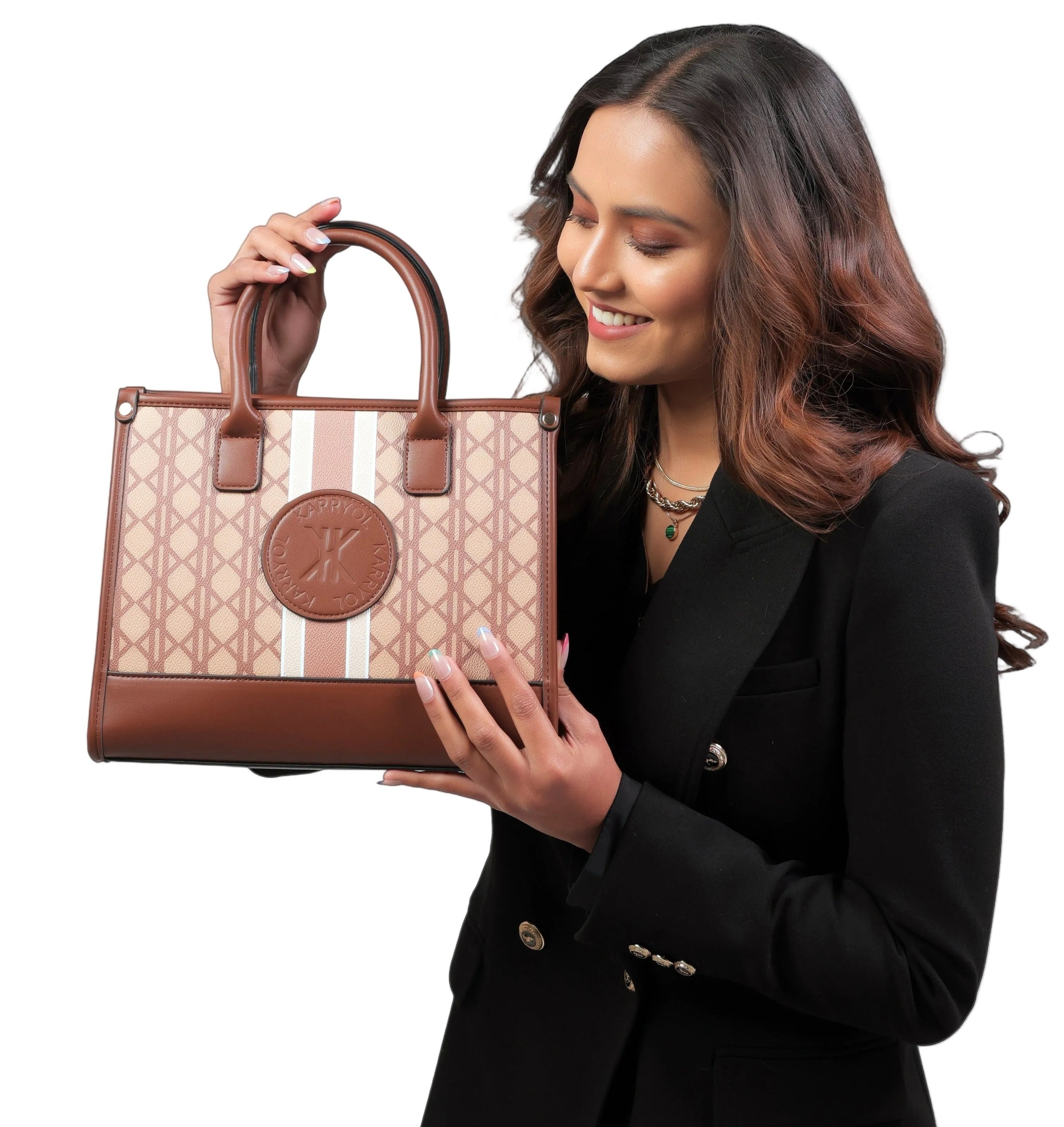 Camilla Top Handle Bag - Brown