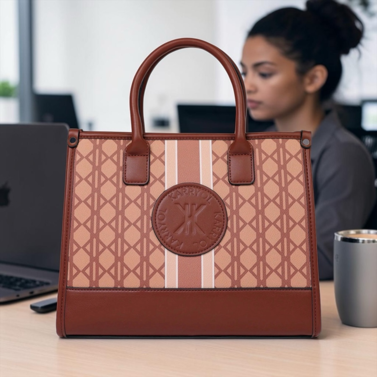 Camilla Top Handle Bag - Brown